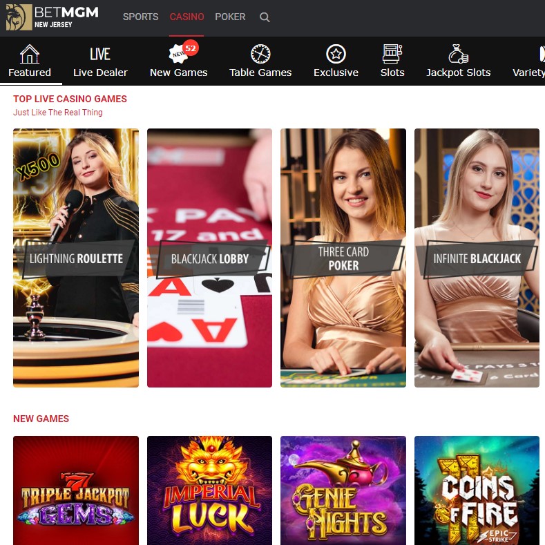 BetMGM Live Dealer Casino Games